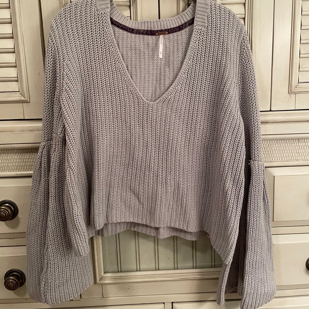 Free People Damsel Bell Sleeve Sweater, medium